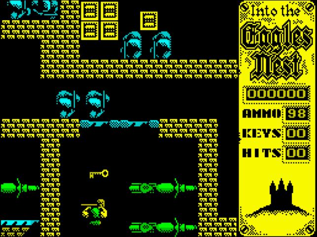 Into the Eagles Nest - ZX Spectrum game screenshot (1987) by Pandora